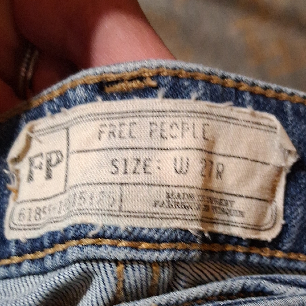 Free People Blue Straight Leg Jeans Size 29